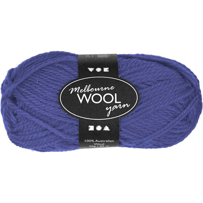 Melbourne wolgaren, 92 M, blauw, 50gr/ 1 bol