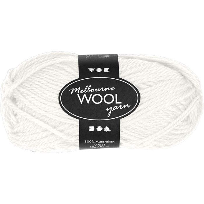 Melbourne wolgaren, 92 M, off-white, 50gr/ 1 bol