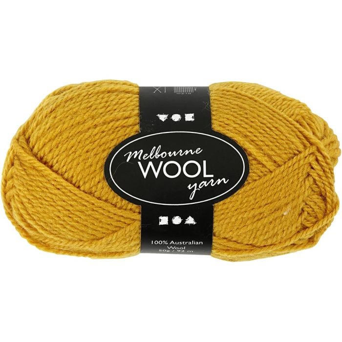 Melbourne wolgaren, L: 92 M, donkergeel, 50 gr/ 1 bol