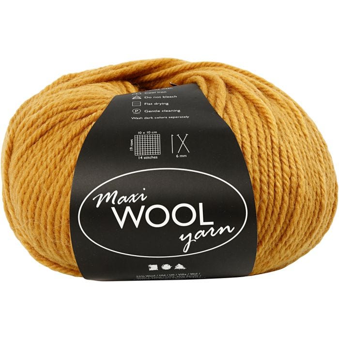 Wolgaren, 125 M, donkergeel, 100gr/ 1 bol
