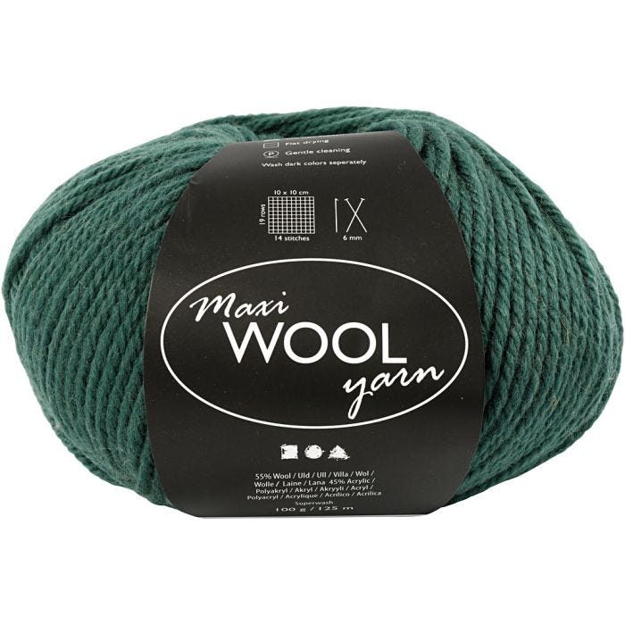 Wolgaren, 125 M, groen, 100gr/ 1 bol