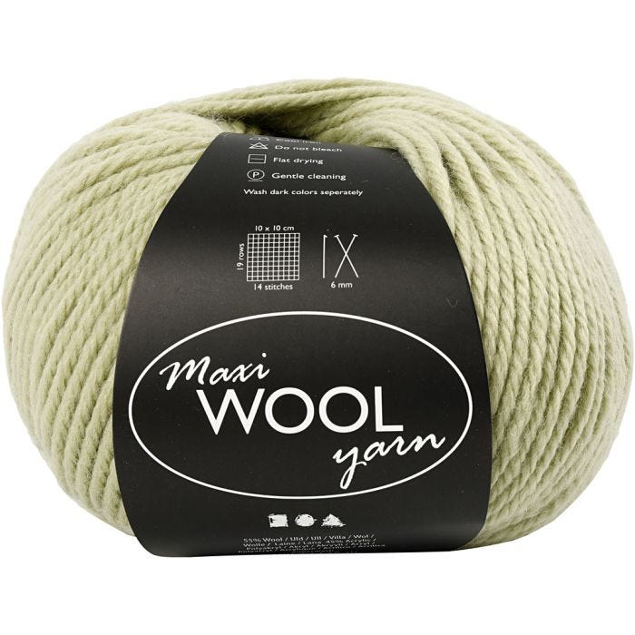 Wolgaren, L: 125 M, lichtgroen, 100 gr/ 1 bol
