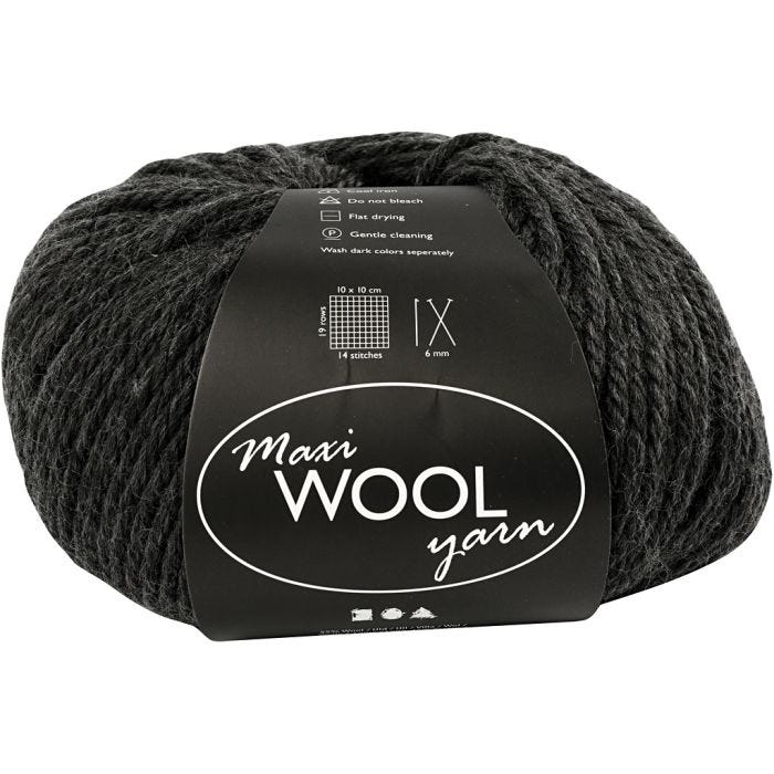 Wolgaren, L: 125 M, donker grijs mix, 100 gr/ 1 bol