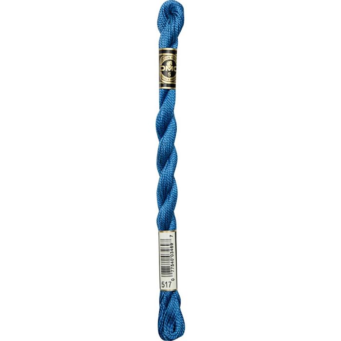 DMC kraalgaren, afm 5, blauw (517), 300 m, 12x25 m/ 1 doos