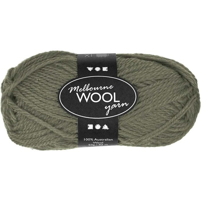 Melbourne wolgaren, 92 M, donkergroen, 50gr/ 1 bol