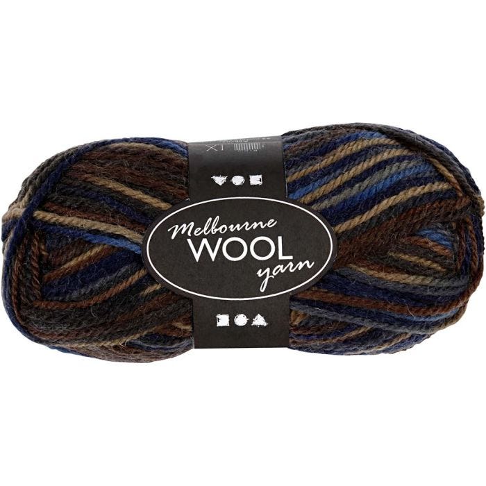 Melbourne wolgaren, L: 92 M, bruin harmonie, 50 gr/ 1 bol