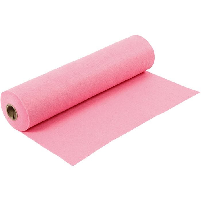 Hobbyvilt, B: 45 cm, dikte 1,5 mm, 180-200 gr, roze, 5m/ 1 rol