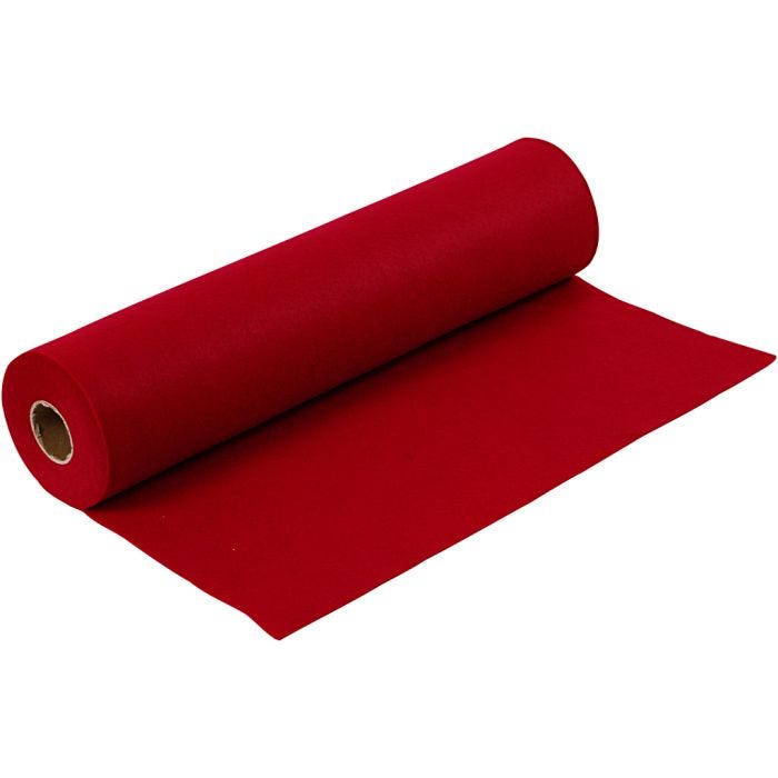 Hobbyvilt, B: 45 cm, dikte 1,5 mm, 180-200 gr, antiek rood, 5m/ 1 rol