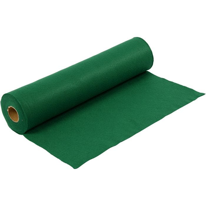 Hobbyvilt, B: 45 cm, dikte 1,5 mm, 180-200 gr, groen, 5 m/ 1 rol