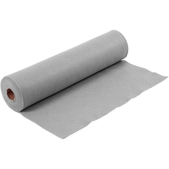 Hobbyvilt, B: 45 cm, dikte 1,5 mm, 180-200 gr, grijs, 5 m/ 1 rol