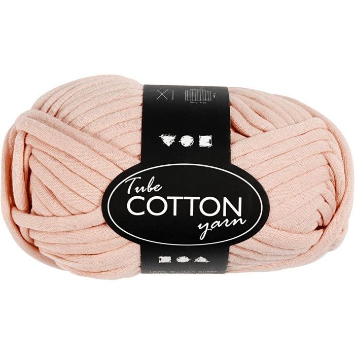Textielgaren, L: 45 M, lichtroze, 100 gr/ 1 bol