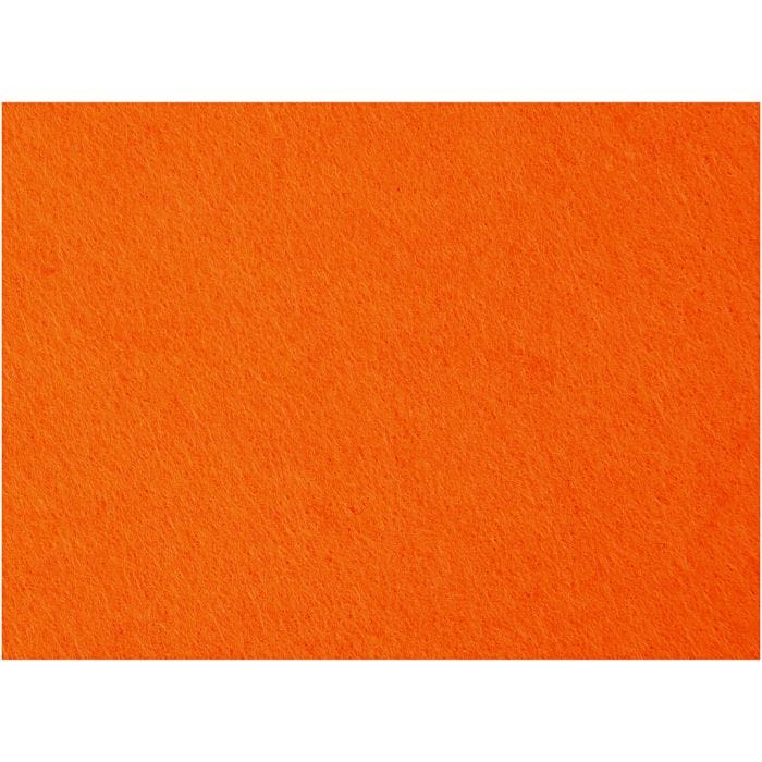 Hobbyvilt, vel 42x60 cm, dikte 3 mm, oranje, 1 vel
