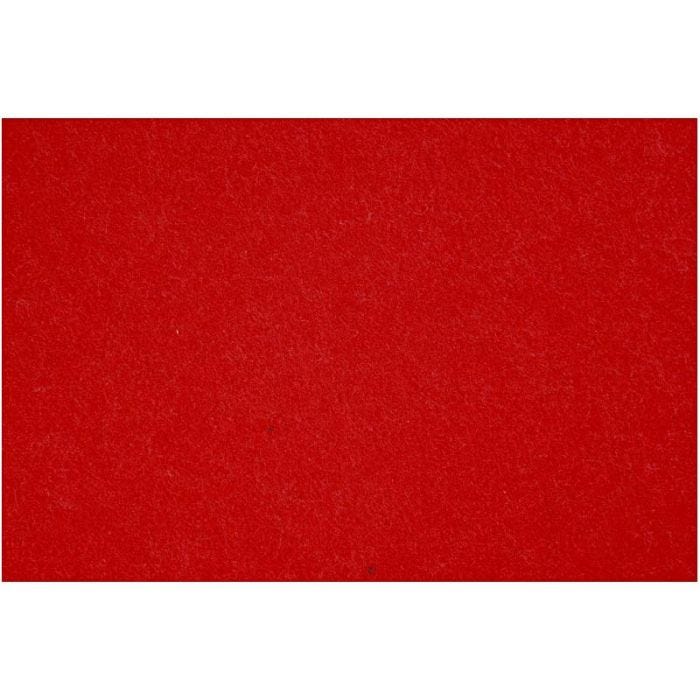 Hobbyvilt, vel 42x60 cm, dikte 3 mm, rood, 1 vel