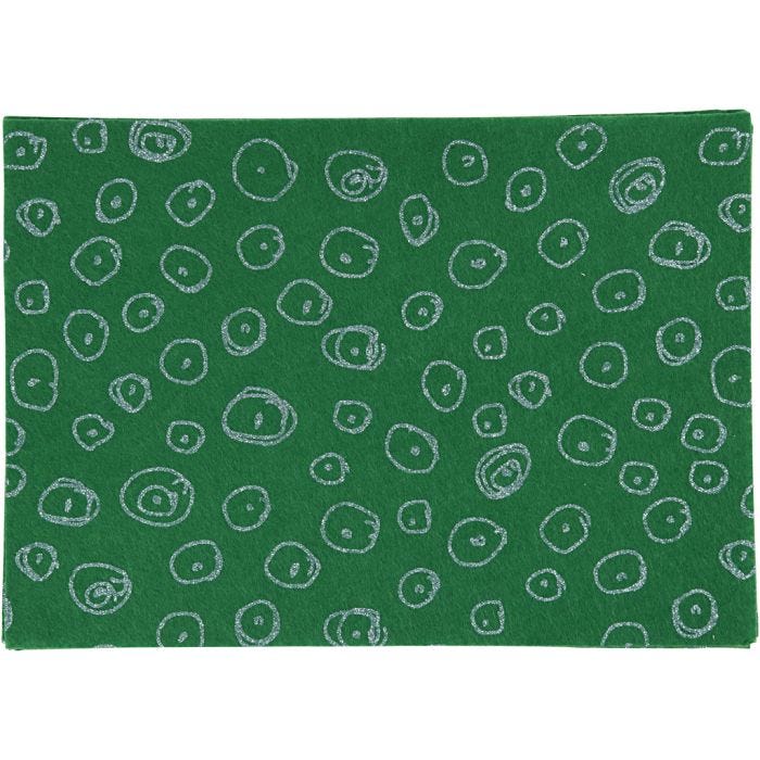 Hobbyvilt, A4, vel 210x297 mm, dikte 1 mm, groen, 10 vel/ 1 doos
