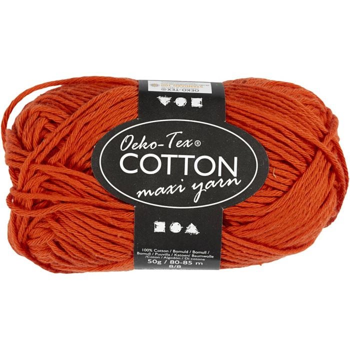 Katoengaren, afm 8/8, L: 80-85 M, rood, 50 gr/ 1 bol