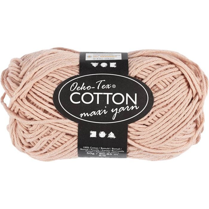 Katoengaren, afm 8/8, L: 80-85 M, beige, 50 gr/ 1 bol