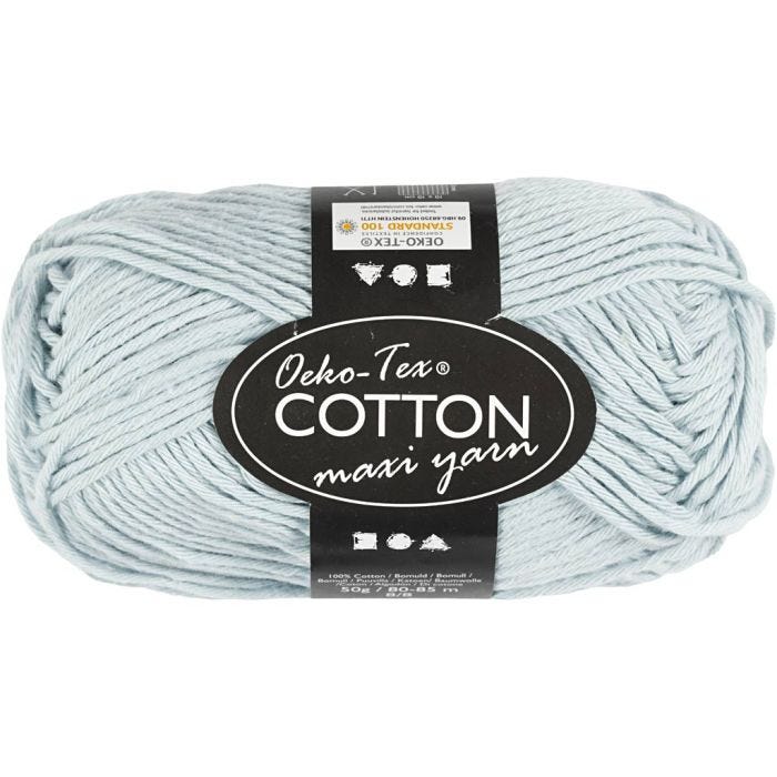 Katoengaren, afm 8/8, L: 80-85 M, zacht blauw, 50 gr/ 1 bol