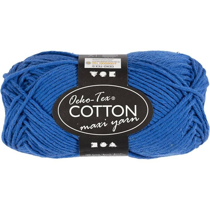 Katoengaren, afm 8/8, L: 80-85 M, kobalt blauw, 50 gr/ 1 bol