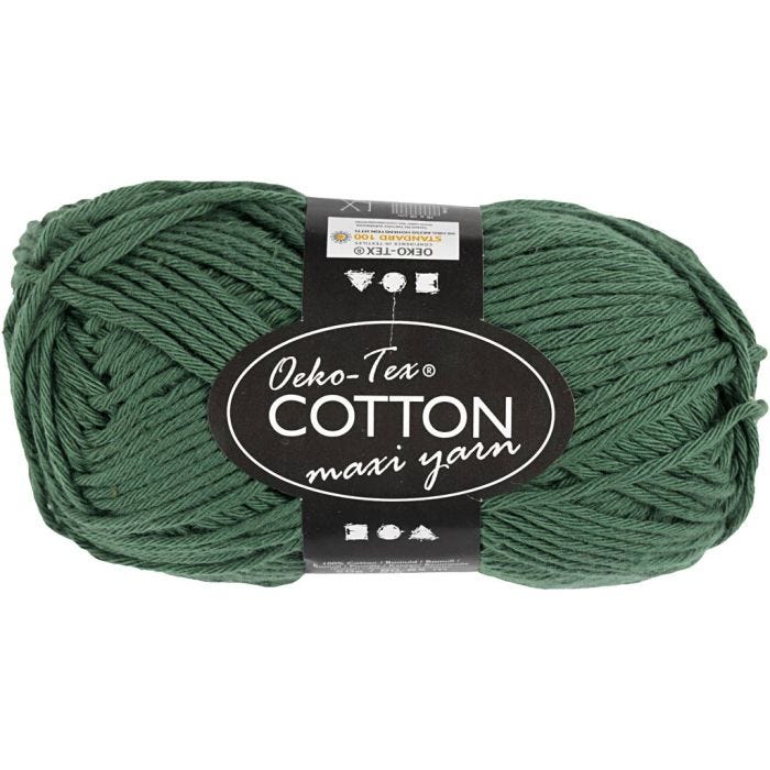 Katoengaren, afm 8/8, L: 80-85 M, donkergroen, 50 gr/ 1 bol