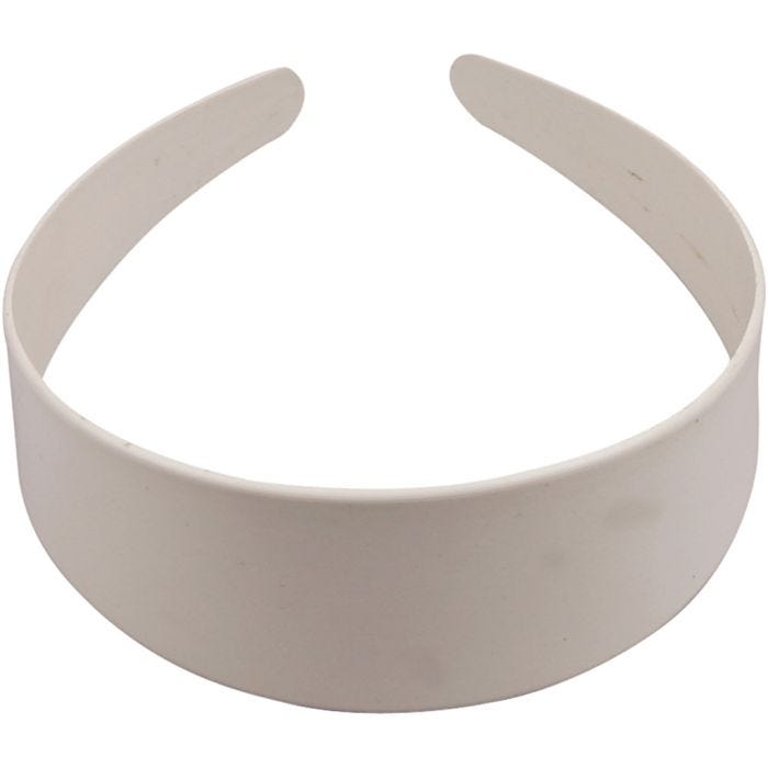 Plastic haarband, 40 mm, wit, 1 stuk
