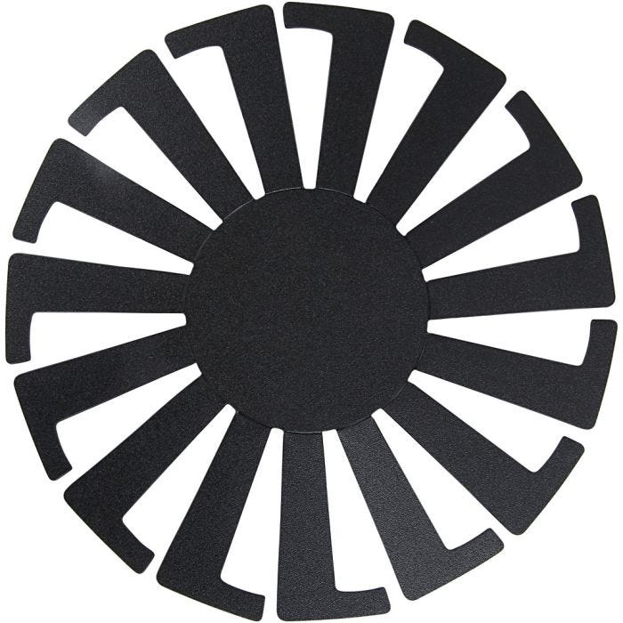 Sjabloon Mand weven, H: 8 cm, d 14 cm, zwart, 10 stuk/ 1 doos
