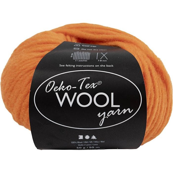 Wolgaren, L: 50 M, oranje, 50 gr/ 1 bol