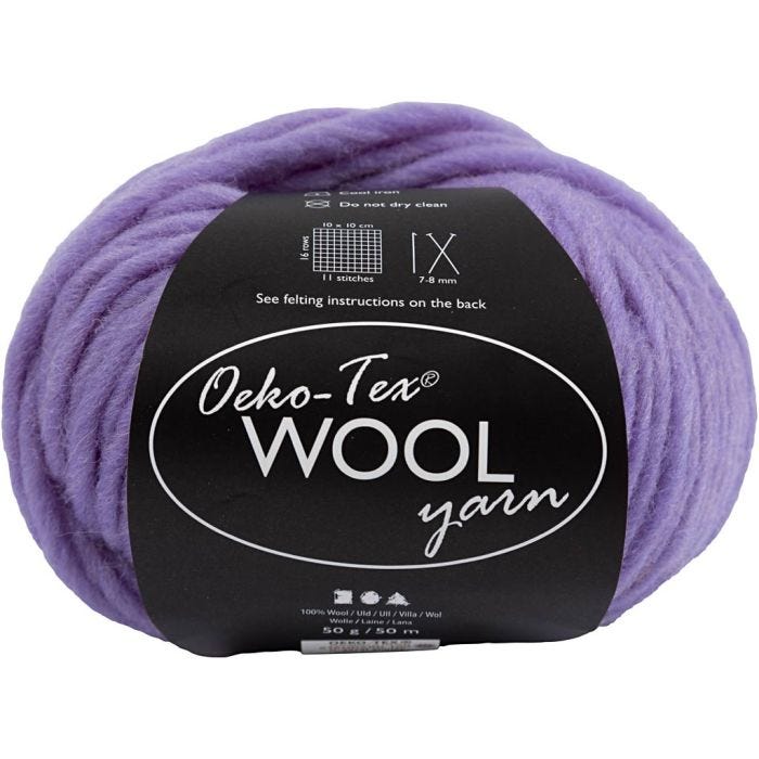 Wolgaren, L: 50 M, paars, 50 gr/ 1 bol