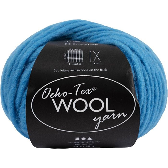 Wolgaren, L: 50 M, turquoise, 50 gr/ 1 bol