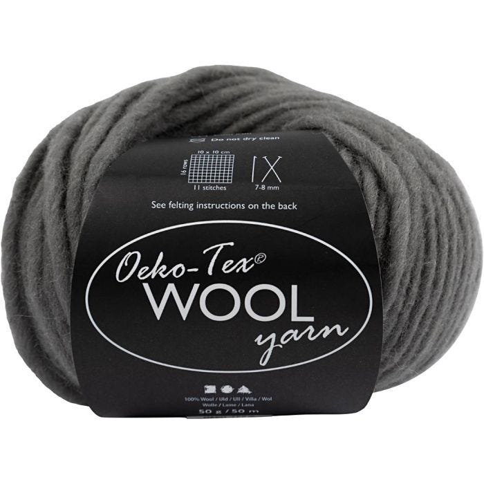 Wolgaren, L: 50 M, grijs, 50 gr/ 1 bol