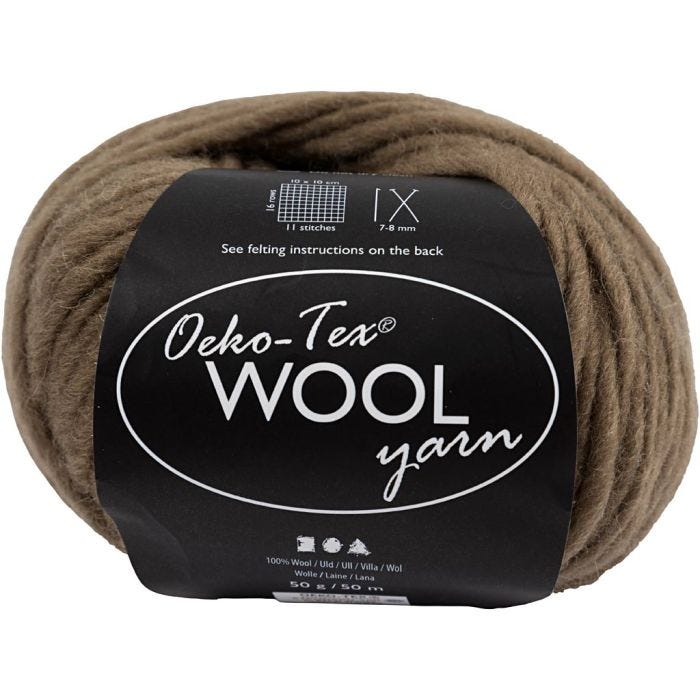 Wolgaren, L: 50 M, lichtbruin, 50 gr/ 1 bol