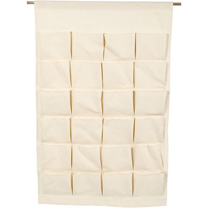 Hangende organiser, H: 93 cm, B: 60 cm, licht naturel, 1 stuk