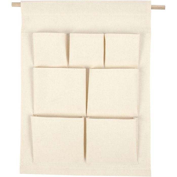 Hangende organiser, H: 46 cm, B: 34 cm, licht naturel, 1 stuk