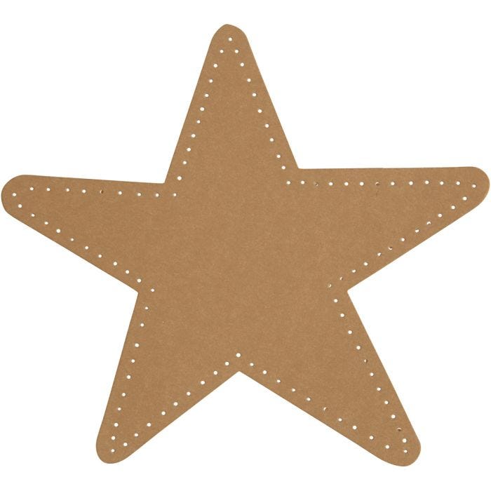 Ster, d 17 cm, 350 gr, naturel, 4 stuk/ 1 doos