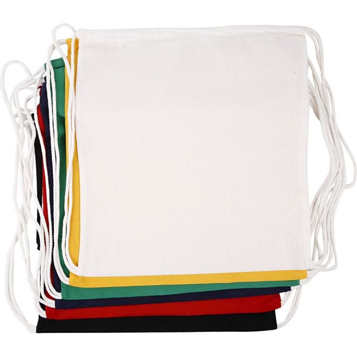 Schoenenzak / Rugzak, afm 37x41 cm, 135 gr, diverse kleuren, 6stuk/ 1 doos