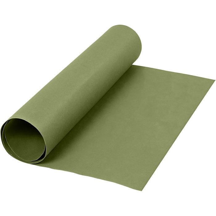 Faux Leather Papier, B: 50 cm, unikleurig, 350 gr, groen, 1m/ 1 rol
