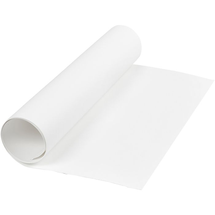 Faux Leather Papier, B: 50 cm, unikleurig, 350 gr, wit, 1 m/ 1 rol