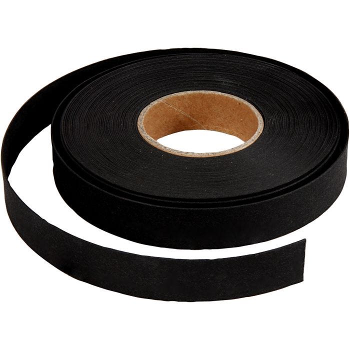 Vlechtstroken, B: 15 mm, dikte 0,55 mm, zwart, 9.50 m/ 1 rol