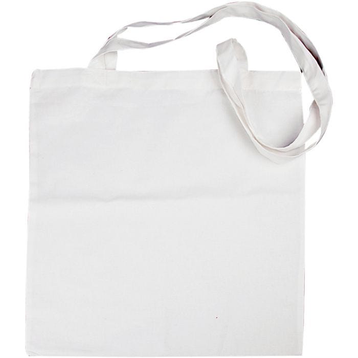 Tas met lang hengsel, afm 38x42 cm, 130 gr, wit, 1 stuk