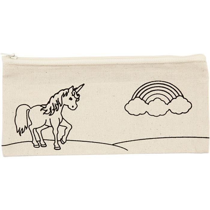 Etui, unicorn, afm 21x9 cm, 245 gr, licht naturel, 1 stuk