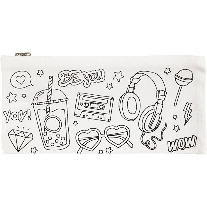 Etui, afm 11x23 cm, 210 gr, wit, 1 stuk