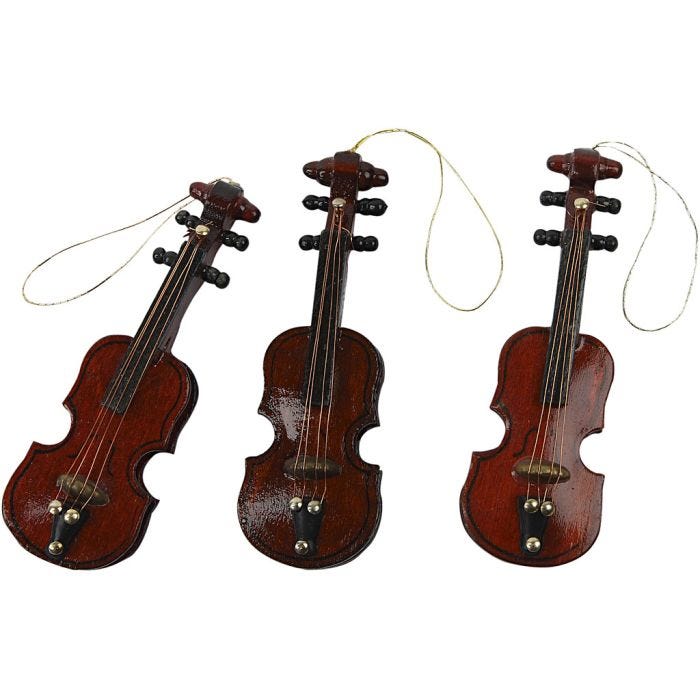 Viool, L: 8 cm, 12stuk/ 1 doos