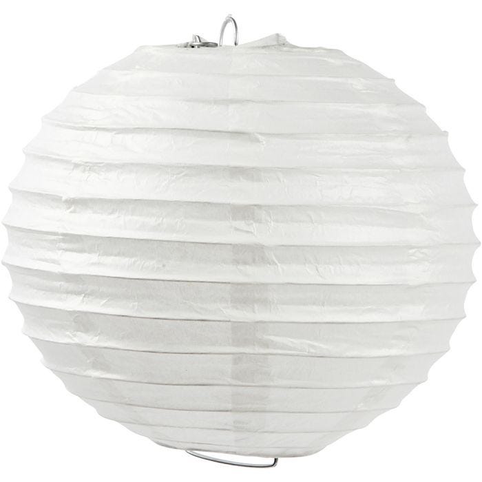 Rijstpapier lamp, Rond, d 35 cm, wit, 1 stuk