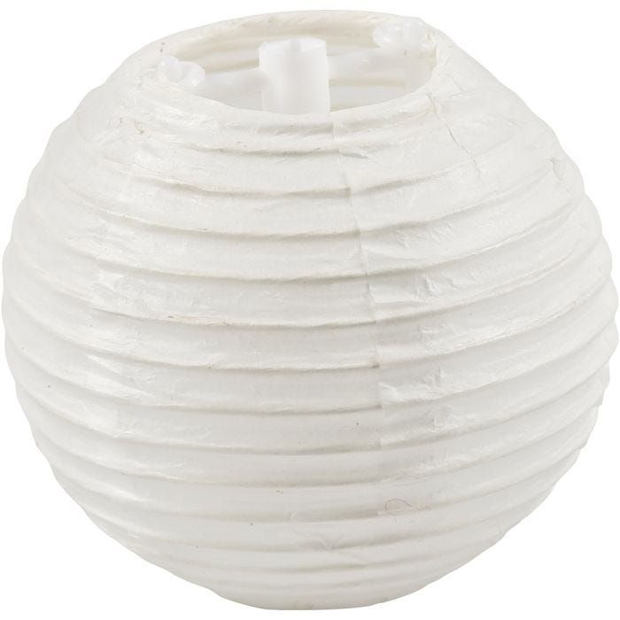 Papieren lamp, rond, d 7,5 cm, wit, 10stuk/ 1 doos