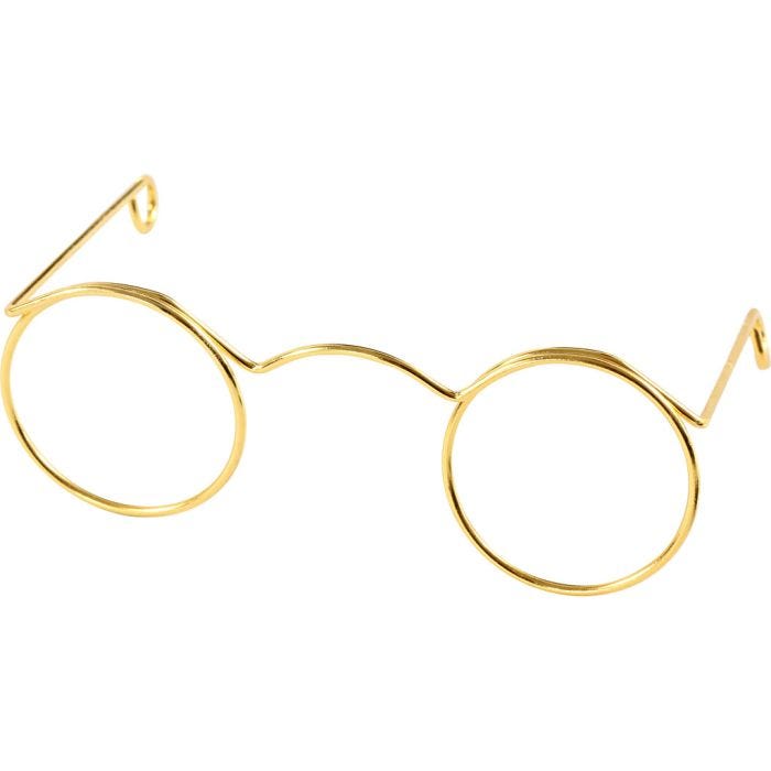 Bril, B: 60 mm, gatgrootte 21 mm, goud, 10 stuk/ 1 doos