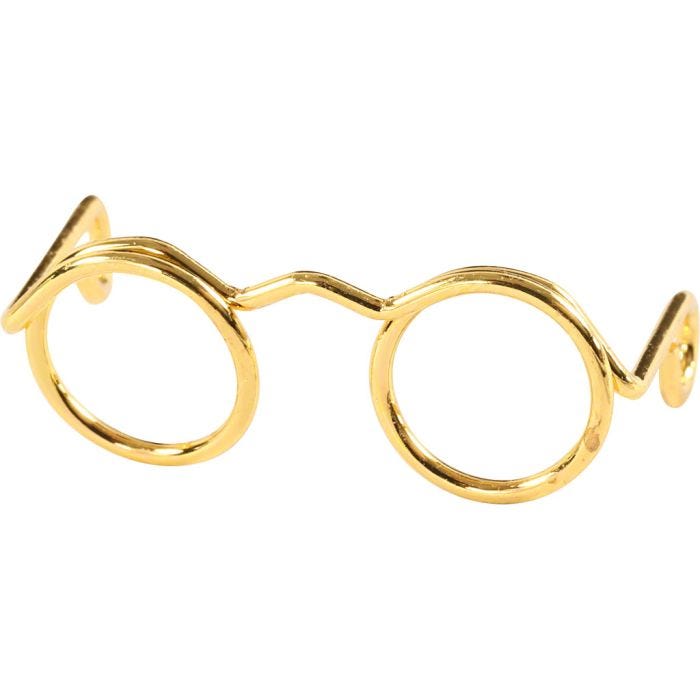 Bril, B: 25 mm, goud, 10 stuk/ 1 doos