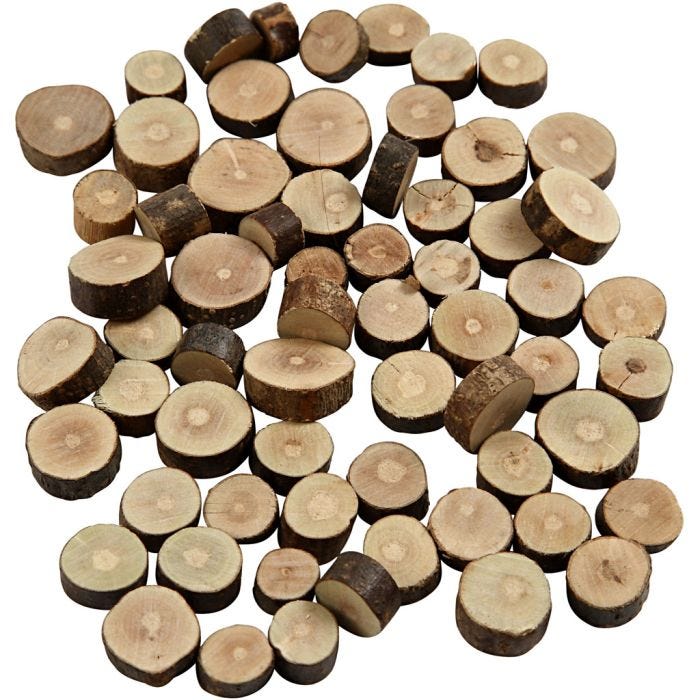 Hout mix, d 10-15 mm, dikte 5 mm, 230gr/ 1 doos