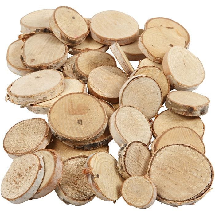 Houtmix, d 25-45 mm, dikte 7 mm, 600 gr/ 1 doos