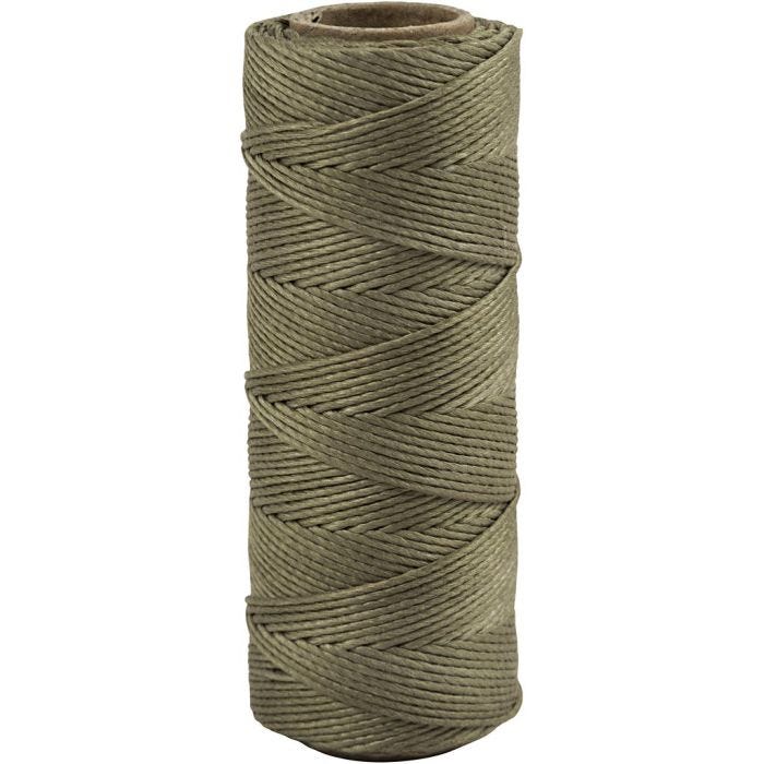 Bamboekoord, dikte 1 mm, olijfbruin, 65 m/ 1 rol