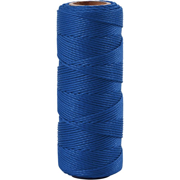 Bamboekoord, dikte 1 mm, blauw, 65 m/ 1 rol