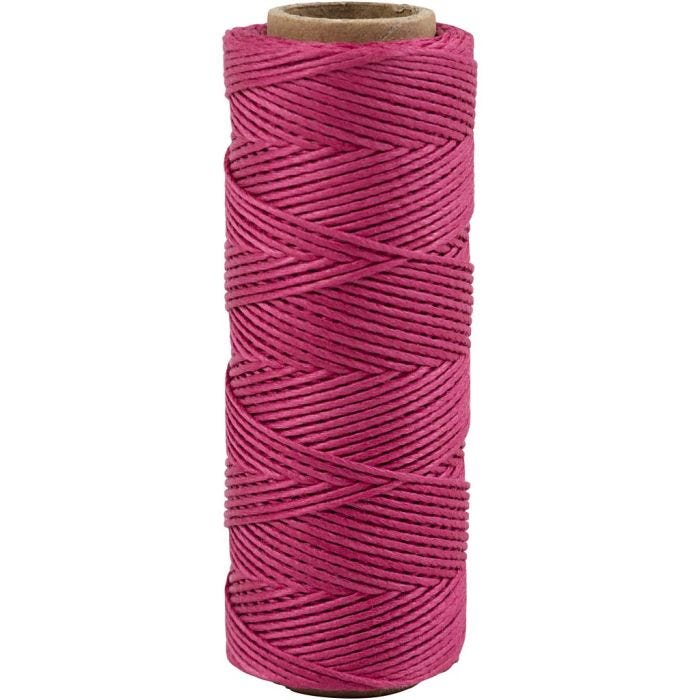 Bamboekoord, dikte 1 mm, donkerroze, 65 m/ 1 rol